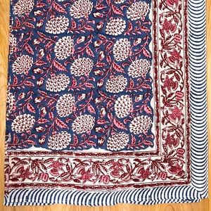 100% Cotton Hand Block Print Sarong Scarf Swim Coverup (22D)